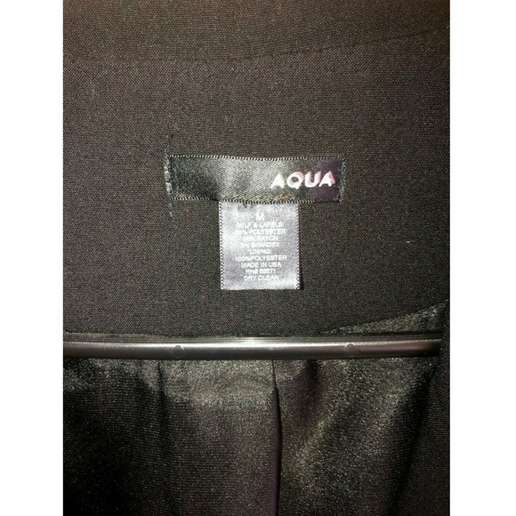 Aqua Black/blue Colorblock Suit Jacket Blazer Sz 8 - Picture 4 of 5